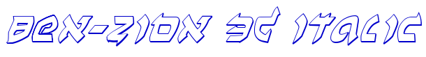 Ben-Zion 3D Italic 字体